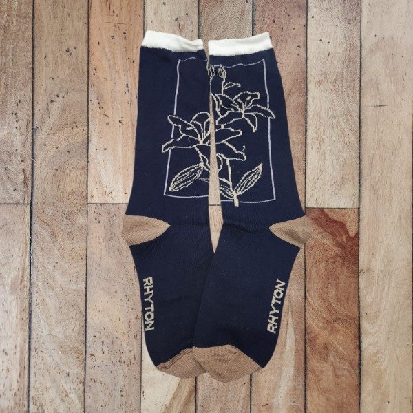 Producto - Media Rhyton Flor Fondo Azul