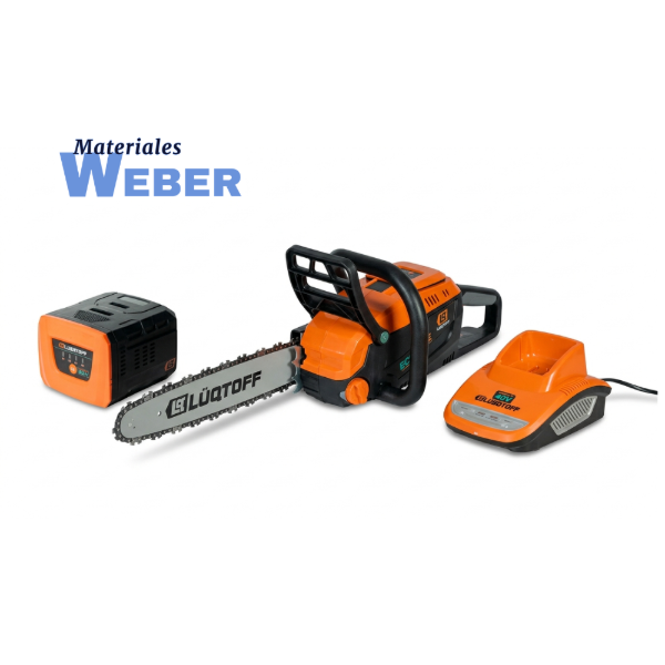Producto - KIT ELECTROSIERRA A BATERIA CON BATERIA 40V Y CARGADOR DE BATERIA ECOLINE
