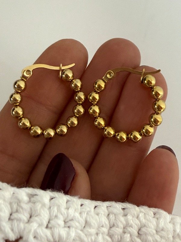 Producto - AD415 Aros bolitas 2 cm