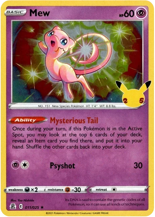 Producto - Mew - 011/025 - Celebrations - Holo