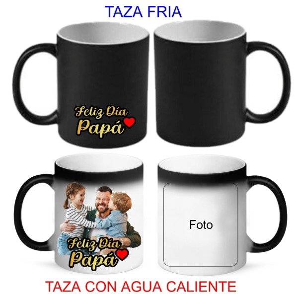 Producto - Taza magica 3D Dia del padre  Te quiero - Feliz dia con fotos