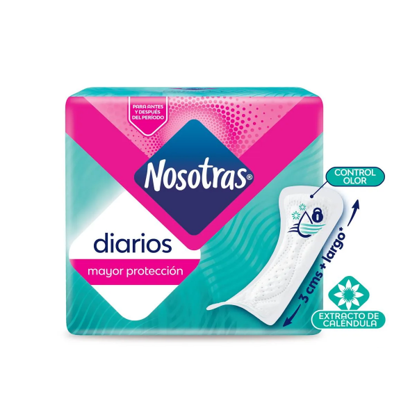 Producto - Protector diario Nosotras largos con caléndula