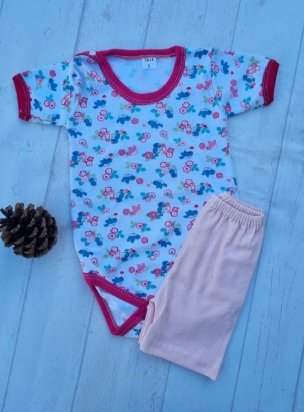 Producto - Body + Biker Estampa Flores