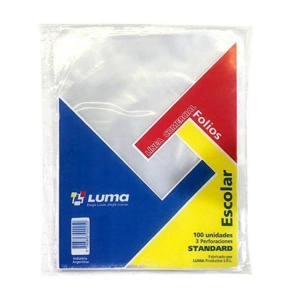Producto - FOLIO LUMA ESCOLAR STANDARD X 100 UN