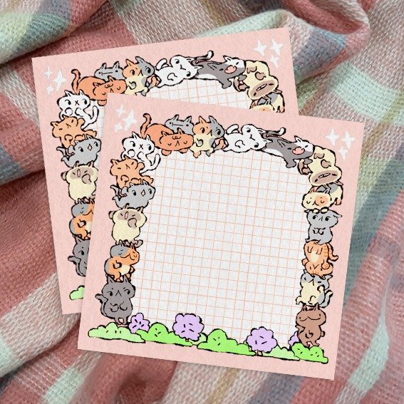 Producto - memo pad "veltana de michis"
