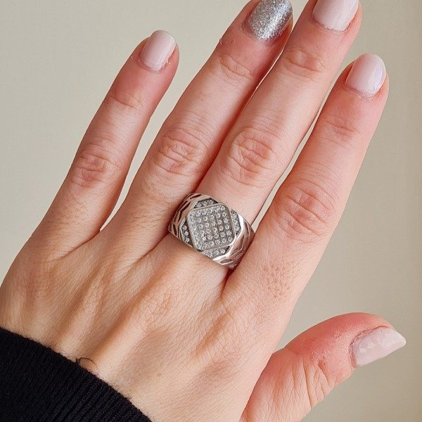 Producto - Anillo Cuadrado con rombo