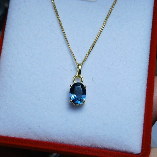 Producto - Dije Oro 18 kt. con topacio london blue (tratado) - (sin cadena) - 4