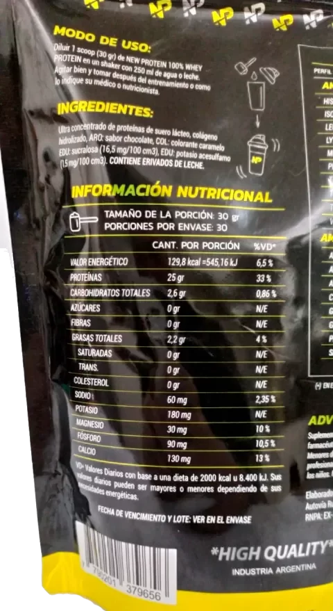 Producto - Whey Protein 1 Kg New Protein Con Colágeno Hidrolizado - 3