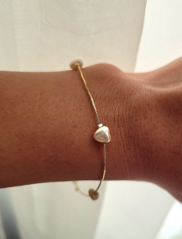 Producto - Pulserita 4 corazones Enchapada en Oro