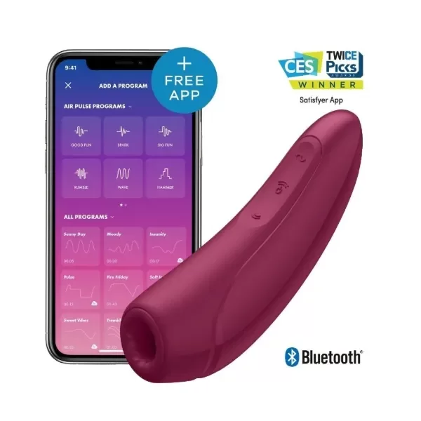 Producto - Satisfyer Curvy 1+ Succionador de clítoris + Vibrador. Carga USB y control APP