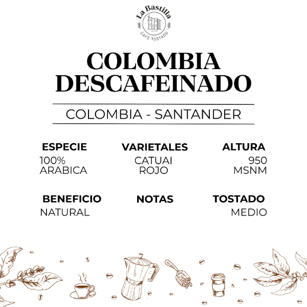 Producto - CAFÉ COLOMBIA DESCAFEINADO