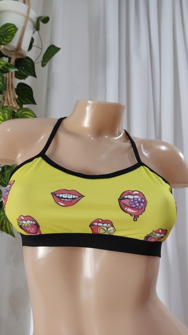 Producto - Top Básico Bocas Amarillo Outlet