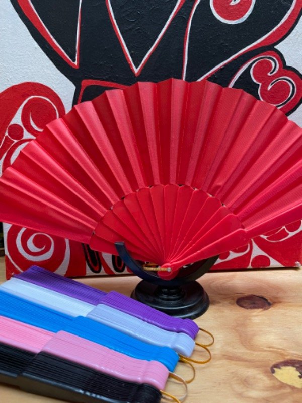 Producto - Abanico fantasía opaco rojo
