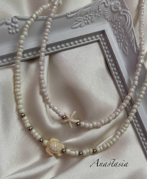 Producto - Dúo de Choker Verano estrella y tortuga