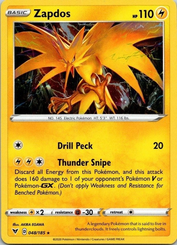 Producto - Zapdos - 048/185 - Vivid Voltage - Holo Cosmos Promo