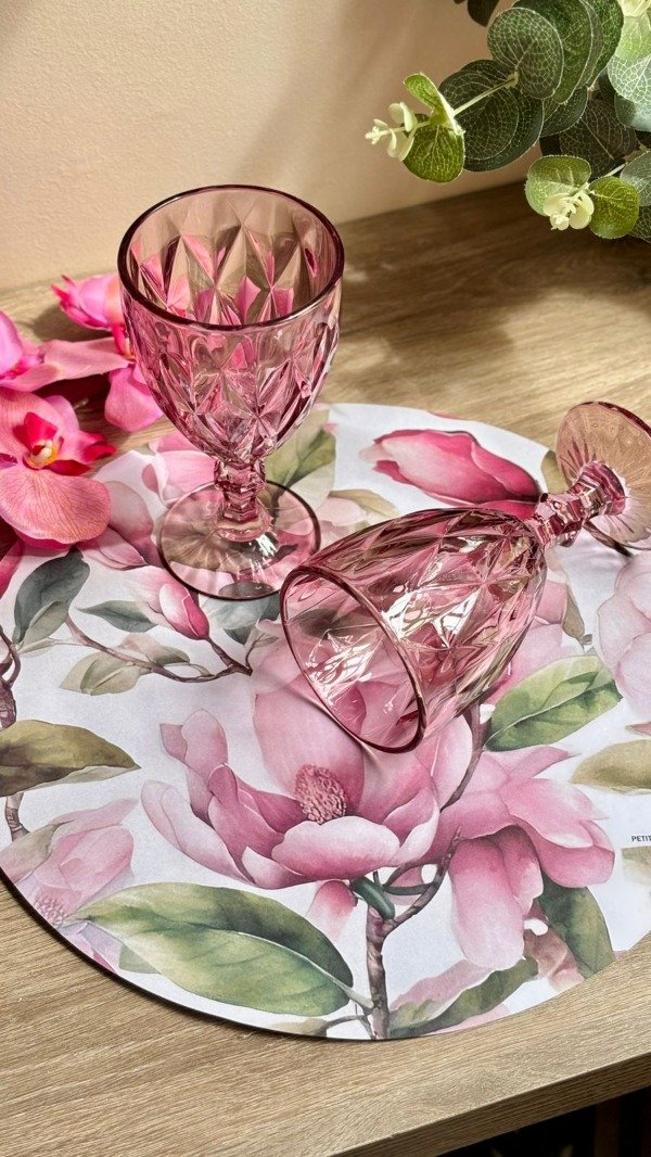 Producto - Copas de vidrio Diamond rosa por 6 unidades