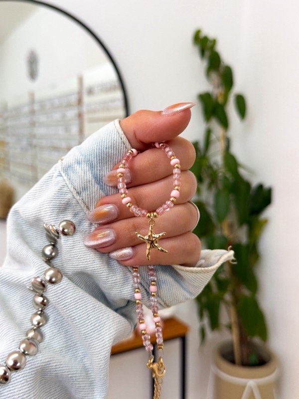 Producto - Chocker rosita estrella de mar dorada
