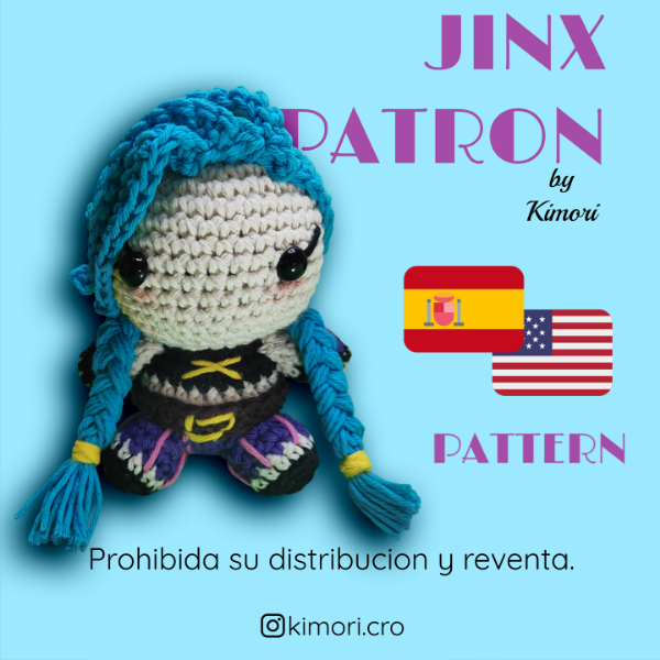Producto - PATRON/PATTERN DE JINX AMIGURUMI