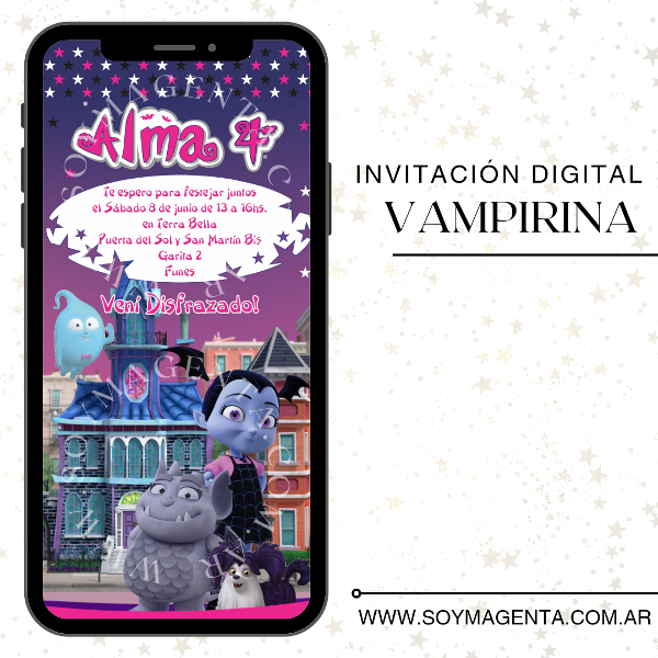 Producto - Invitación Digital Vampirina