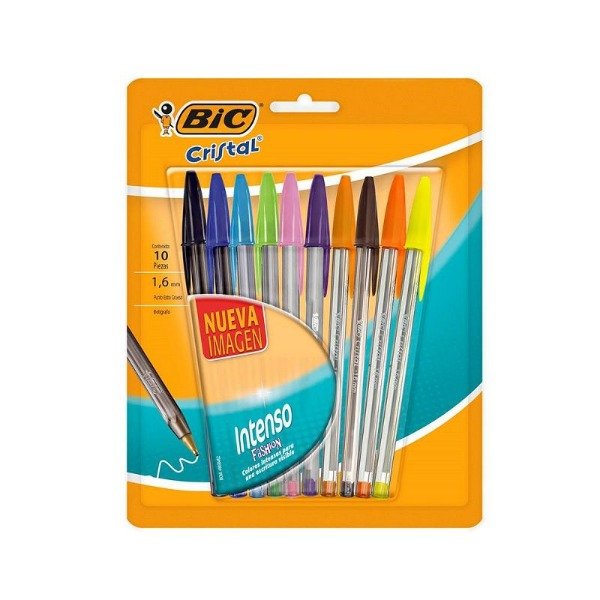 Producto - BOLIGRAFO BIC CRISTAL INTENSO 1.6 MM. BLISTER X 10 U SURTIDO