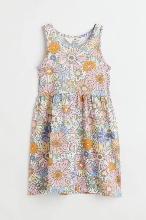 Producto - Vestido HM Verde Agua con Margaritas