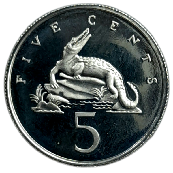 Producto - Jamaica PROOF 5 Cents 1973 Cocodrilo Americano (28.000) Km#53 Unc