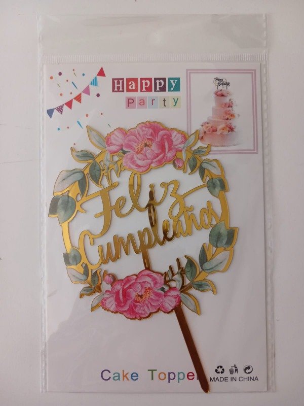 Producto - Cake Topper Acrílico Estampado "FC" M1