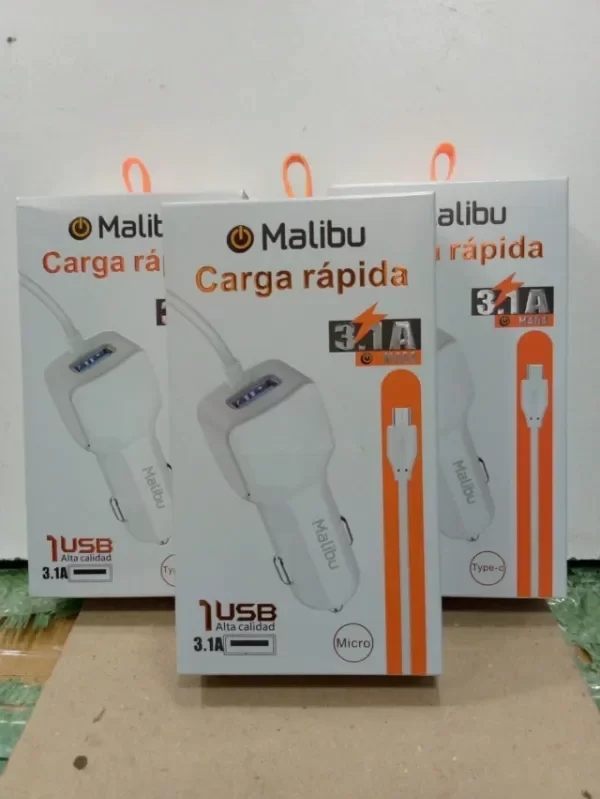 Producto - Cargador de auto MALIBU MicroTipoB