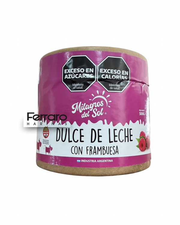Producto - Dulce de leche Milagros del sol frambuesa 500gr