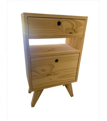 Producto - MESA DE LUZ RETRO CON CAJON