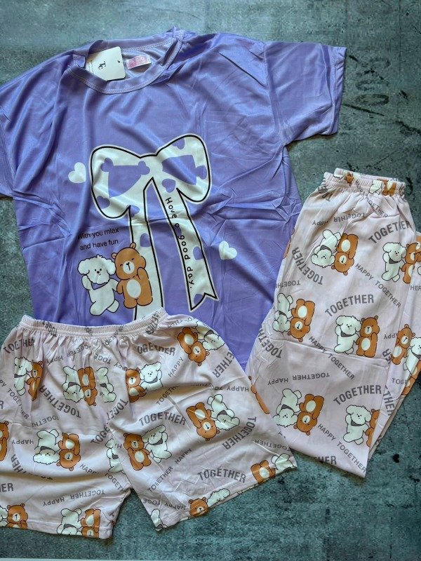 Producto - 3 piezas bear lila