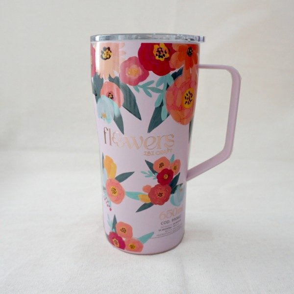 Producto - Vaso térmico con tapa Ibi Craft - Colección Flowers