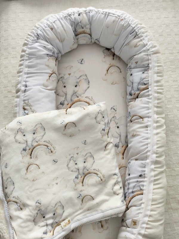 Producto - Nidito elefantitos + Manta Plush