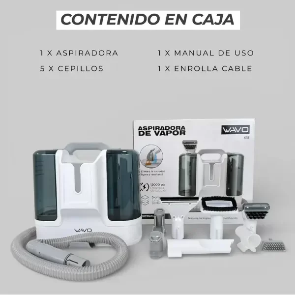 Producto - BE17476 ASPIRADORA VAPORIZADORA PARA TAPIZADOS Y ALFOMBRAS WAVO X18 400W - 8