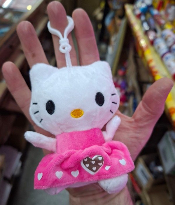 Producto - LLAVERO PELUCHE - KITTY CON VESTIDO ROSA