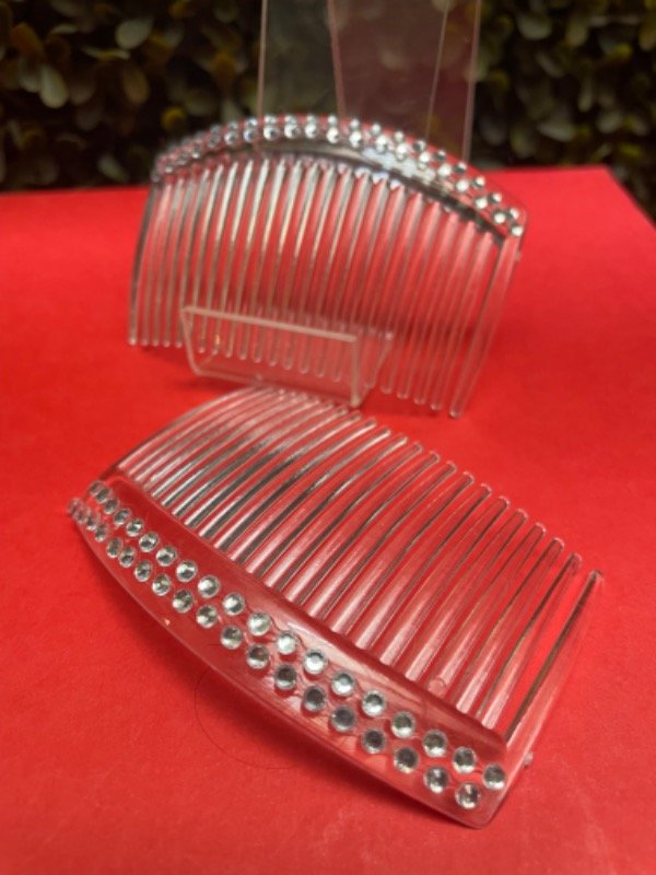 Producto - Peinetas Par plateada fantasia