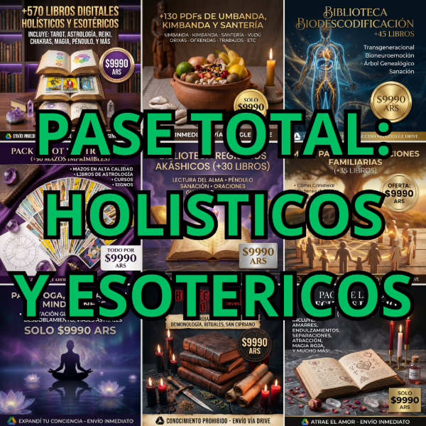 Producto - PASE TOTAL: LIBROS HOLISTICOS Y ESOTERICOS (9 EN 1)