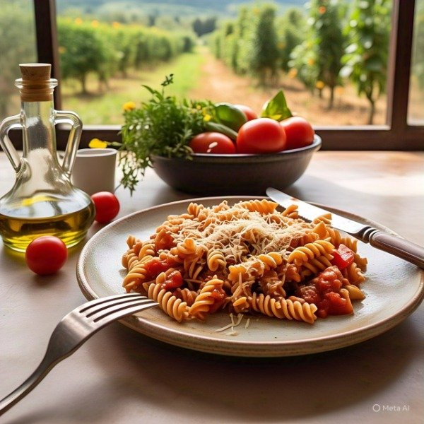 Producto - Pastas integrales con TOMATE Y AJO - Campanelle - 1