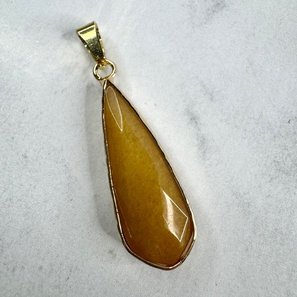 Producto - Dije Topacio Naranja y baño de oro 18k