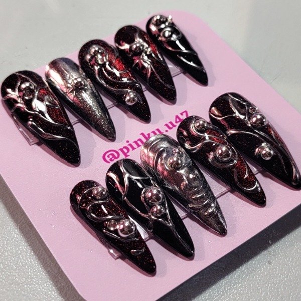 Producto - Red cat eye (Stilleto largas)