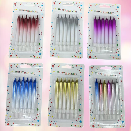 Producto - VELAS X6 SURTIDOS COLOR CAMBIANDO 60194