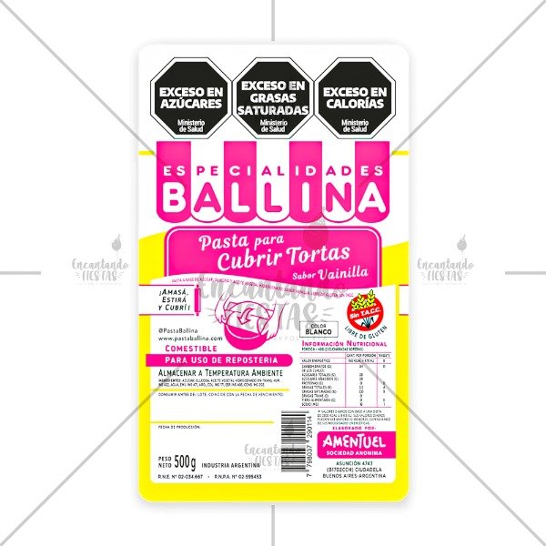 Producto - Pasta Cobertura Ballina Pasta para Tortas 500g