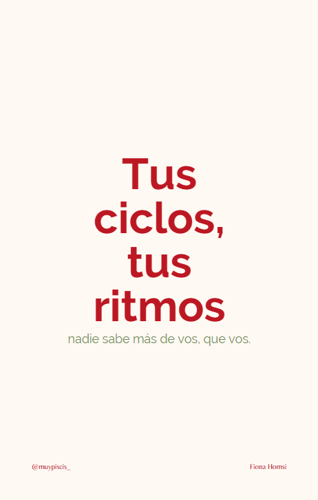 Producto - Tus ciclos, tus ritmos  E-book de autocuidado cíclico