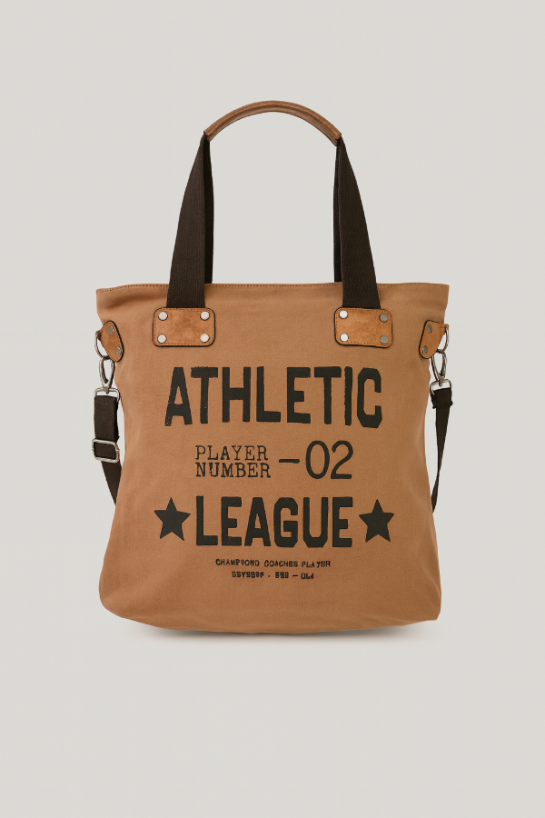 Producto - BOLSO "ATHLETIC"  TOSTADO /ART GO 6J. LINEA CAPRICHO URBANO NUEVA COLECCIÓN
