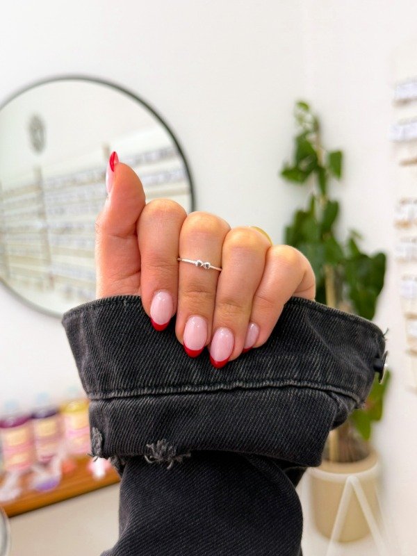 Producto - Anillo acero blanco mini moño