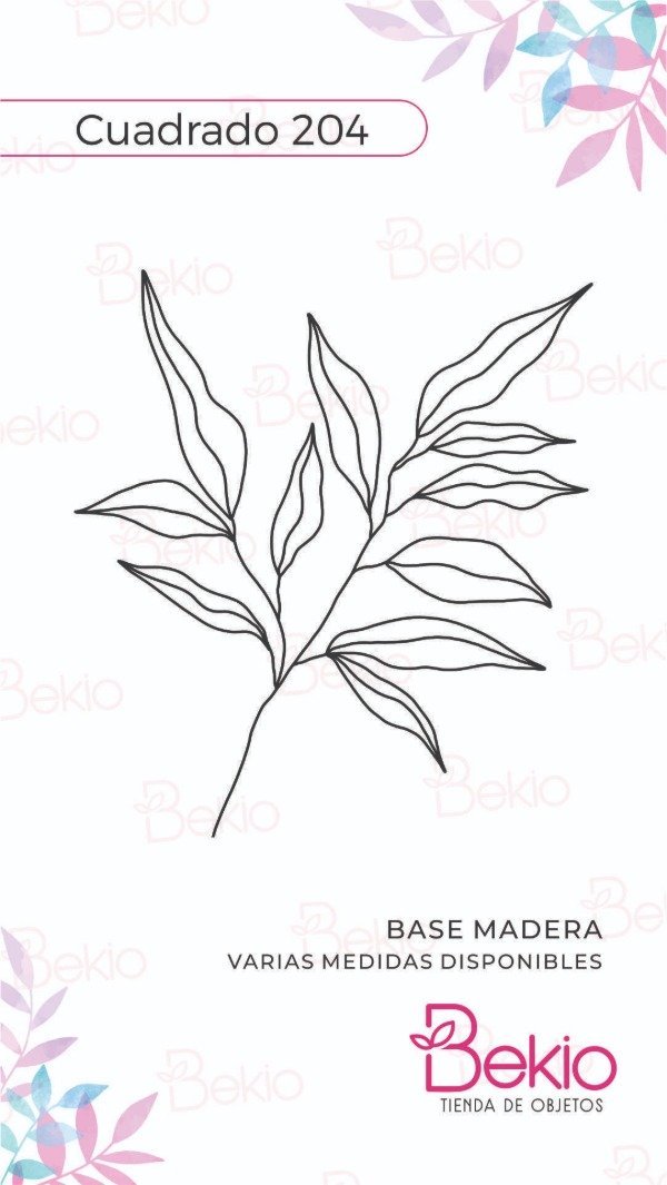 Producto - Sello Cuadrado 204 - Hojas