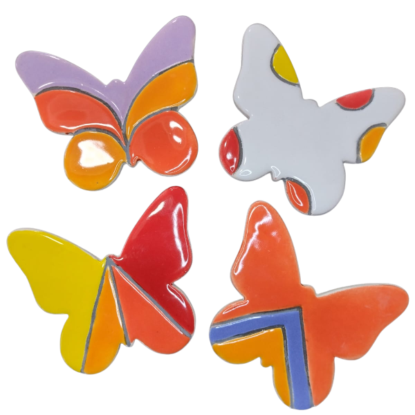 Producto - Formas de ceramica - Mariposas decoradas