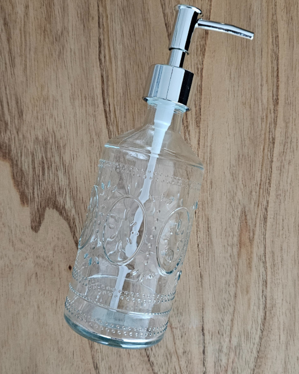 Producto - Dispenser de jabón de vidrio - Modelo labrado