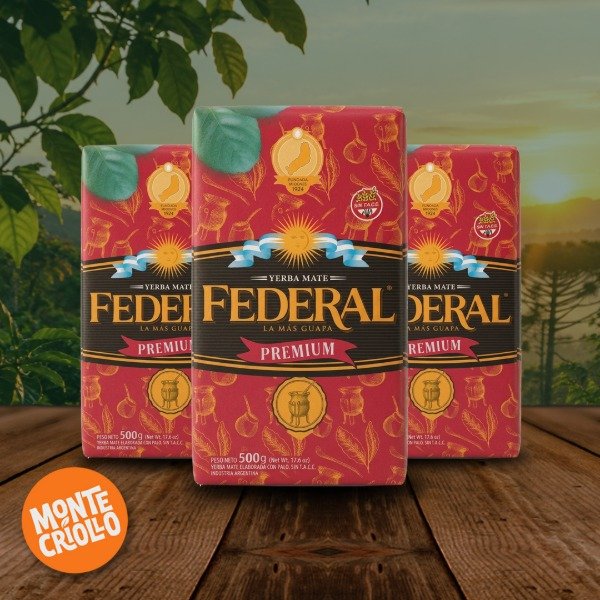 Producto - Yerba Mate Federal Premium Trad c/ palo (500g) - 0