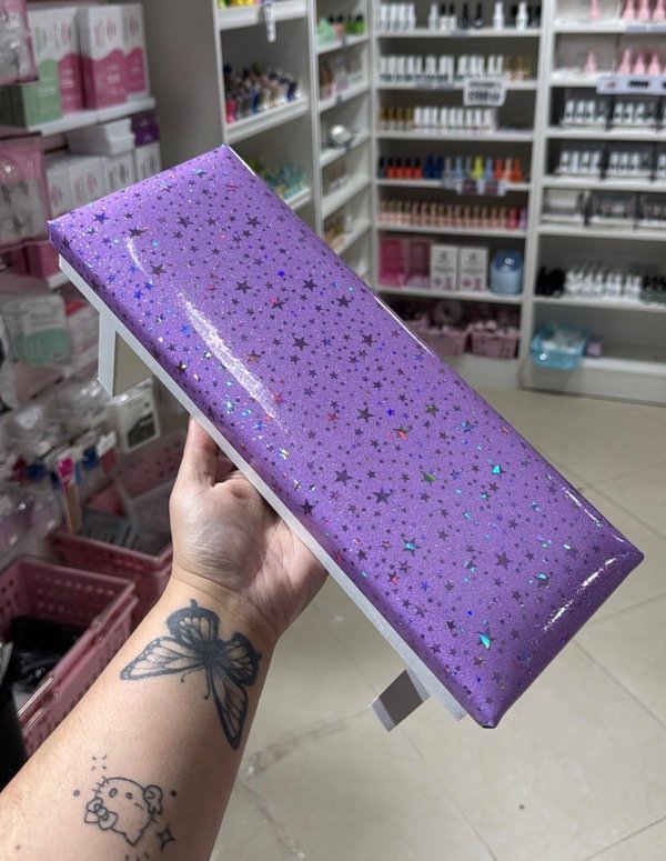 Producto - APOYA MANOS + MANTELITO ESTRELLITAS VIOLETA